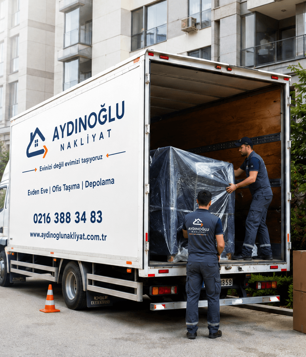 Aydınoğlu Nakliyat kamyonu ve taşınma ekibi